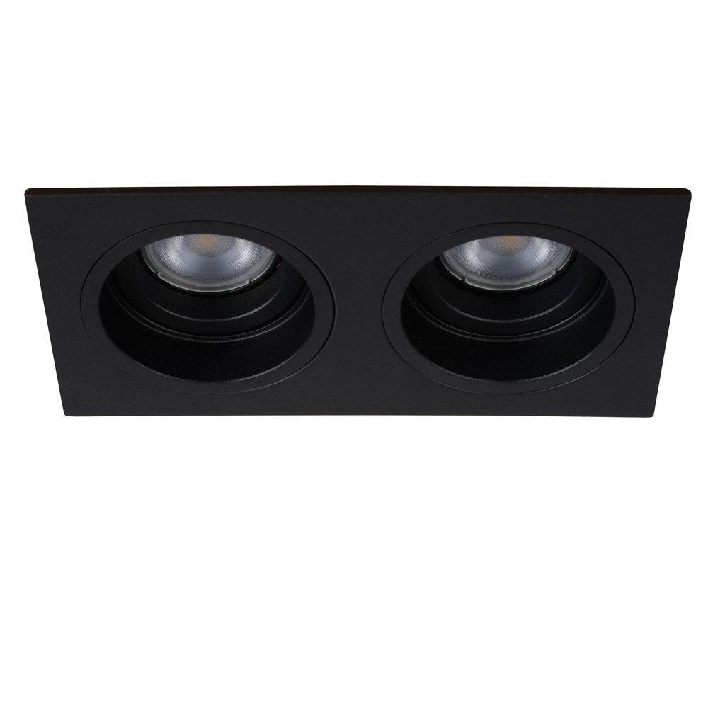 Lucide Rechthoekige inbouwspotEmbed zwart - 22959/02/30